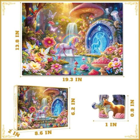 500 Piece Puzzles for Adults, Medium Difficulty and Fun Jigsaw Puzzles for Adults 500 Piece Puzzles for Kids, Forest World (19.7 x 15.7 Inch) in Saudi Arabia