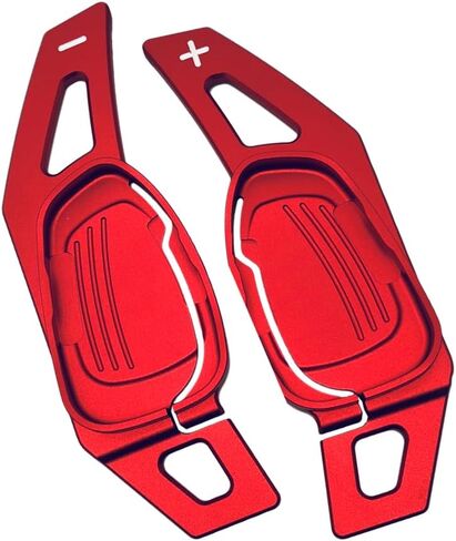 Paddle Shifter Extensions for For Audi A5 RS7 S6 S8 SQ5 RS3 S3 S5 RS6 Metal Steering Wheel Paddle Shifter Trim Cover Interior Decoration Accessories-Red in Saudi Arabia
