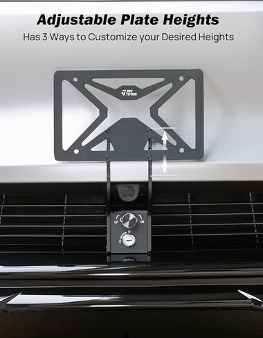 JOYTUTUS Front License Plate Holder Compatible with Model Y (2026) Premium/Juniper Lockable & Height-Adjustable Anti-Theft Bracket, No Drill Installation, Fits Original Grille in Kuwait