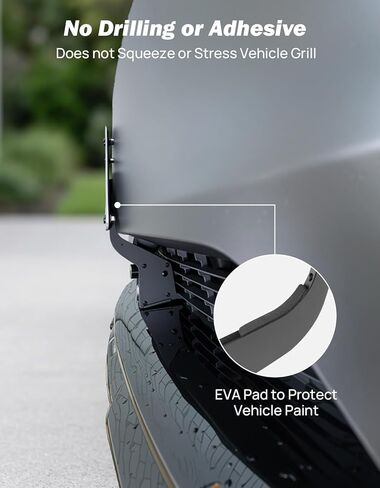 JOYTUTUS Front License Plate Holder Compatible with Model Y (2026) Premium/Juniper Lockable & Height-Adjustable Anti-Theft Bracket, No Drill Installation, Fits Original Grille in Kuwait