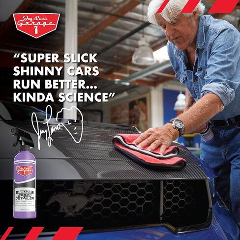 Jay Leno’s Garage Ceramic Speed Detailer Spray Quick Car Detailer for Cars Trucks Motorcycles and Watercraft Enhances Gloss Slickness Hydrophobic Protection Boosts Ceramic Coatings (16 OZ) in Saudi Arabia