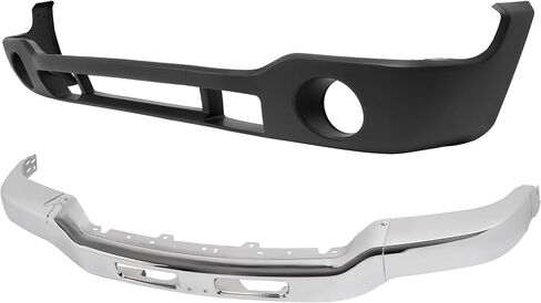 ALMULOO Front Bumper Face Bar+Lower Valance+Brackets 3-Part Split Design Compatible with 2003-2007 GMC Sierra 1500/2500/3500(Incl. HD & HD Classic) Replace 12335963 15098990 GM1000684 GM1002418 in Kuwait