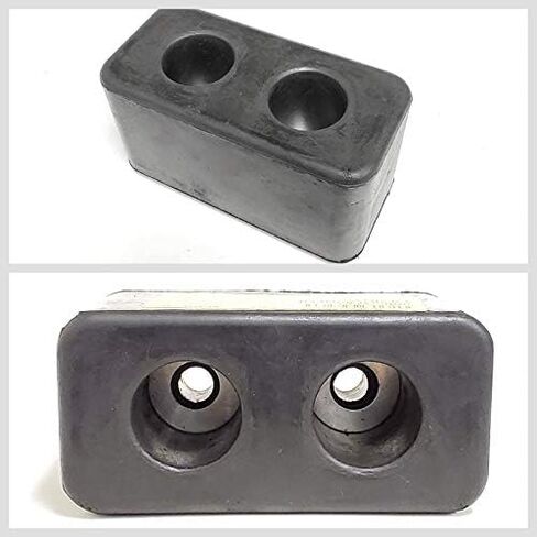 2X Molded Rubber Bumper Dock Buffer 6" x 2-7/8" x 3-1/4" for Chassis/Trailers/Truck/Flatbed/Reefer with Steel Washer (4502-1267) in Kuwait