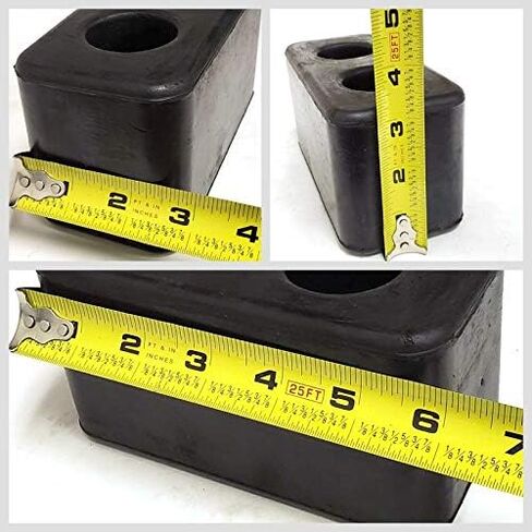 2X Molded Rubber Bumper Dock Buffer 6" x 2-7/8" x 3-1/4" for Chassis/Trailers/Truck/Flatbed/Reefer with Steel Washer (4502-1267) in Kuwait