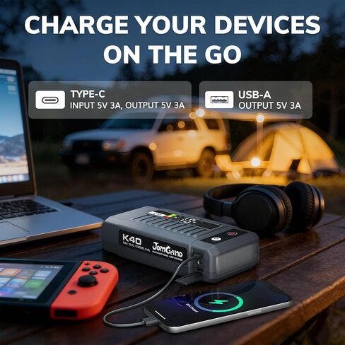 K40 Jump Starter 5000A Car Battery Booster Pack for Up to 10.0L Gas or 9.0L Diesel Engines, 12V Portable Jump Box with Extremely Safe Jumper Cable, USB/DC Charge and 3 Mode Flashlight in Kuwait