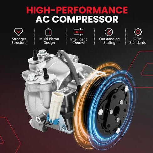 A/C Compressor with Clutch for Buick Encore 1.4L 2013-2021, Encore GX 1.3L 1.2L 2020-2021, for chevy Trax 2013-2021 & Sonic 2013-2020 1.4L, for 97495 98495 in Saudi Arabia