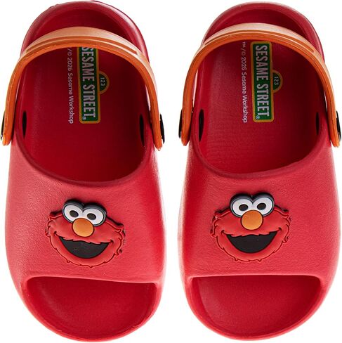 Sesame Street Clog Sandals with Backstrap - Open Toe Slides for Kids Girls and Boys - Sesame Sandal Slip-On Clogs Water Resistant (Sizes: 3-4 Infant / 5-10 Toddler / 11-12 Little Kid) in Saudi Arabia