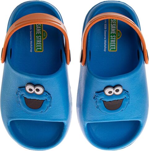 Sesame Street Clog Sandals with Backstrap - Open Toe Slides for Kids Girls and Boys - Sesame Sandal Slip-On Clogs Water Resistant (Sizes: 3-4 Infant / 5-10 Toddler / 11-12 Little Kid) in Saudi Arabia