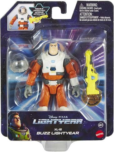 Mattel Disney وPixar Lightyear XL-15 Buzz Lightyear مجسم وإكسسوارات، لعبة 5 بوصة قابلة للتجميع مستوحاة من الفيلم in Kuwait