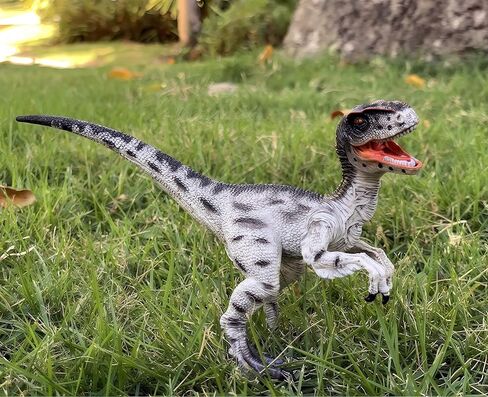 Gemini&Genius Velociraptor Dinosaur Toy for Kids, Raptor Dinosaur Action Figure with Movable Jaw and Hands, Realistic Dino World Toy as Gift and Collection Model for Kids Todders in Kuwait