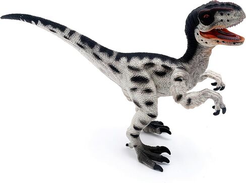 Gemini&Genius Velociraptor Dinosaur Toy for Kids, Raptor Dinosaur Action Figure with Movable Jaw and Hands, Realistic Dino World Toy as Gift and Collection Model for Kids Todders in Kuwait