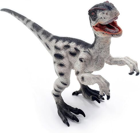 Gemini&Genius Velociraptor Dinosaur Toy for Kids, Raptor Dinosaur Action Figure with Movable Jaw and Hands, Realistic Dino World Toy as Gift and Collection Model for Kids Todders in Kuwait