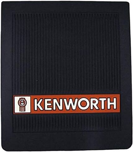 أغطية الطين الأمامية باللون الأسود من OEM (2) مع شعار Kenworth باللون الأحمر - بسمك 16 بوصة × 14 بوصة وسمك 1/4 بوصة - راجع الوصف للحصول على قائمة الإعداد in Kuwait