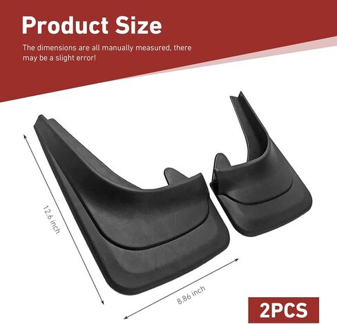 WZP 2PCS Car Mud Flaps, Bendable Splash Guards, Flexible Wheel Rear Mudguard Replacement, Universal Car Exterior Dirty Fenders Accessories for Truck Car Pickup SUV (Black) in Saudi Arabia