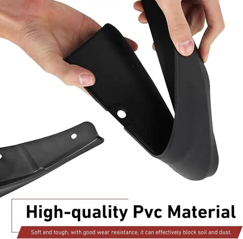 WZP 2PCS Car Mud Flaps, Bendable Splash Guards, Flexible Wheel Rear Mudguard Replacement, Universal Car Exterior Dirty Fenders Accessories for Truck Car Pickup SUV (Black) in Saudi Arabia