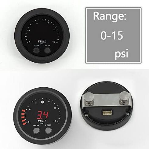 52mm 0-15psi Electronic Fuel Pressure Gauge with 1/8 Npt Sensor Red LED Display in Saudi Arabia
