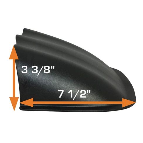 GlowShift Universal Black Triple Gauge Console Dashboard Pod with Dome Lip - Fits Any Make/Model - ABS Plastic - Mounts (3) 2-3/8" (60mm) Gauges to Vehicle's Dash in Kuwait