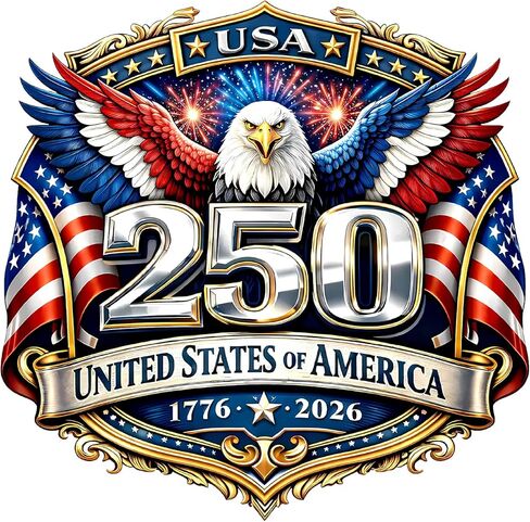 2PCS 250 Anniversary Car Stickers Decal 1776-2026 Vinyl Car Window Decal 4th of July Car Decorations in Saudi Arabia