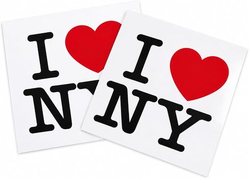 I Love NY 2 Pack Vinyl Decal Sticker Premium Glossy Waterproof Die-Cut Vinyl for Car, Laptop, Window, Helmet & Travel Accessories 3.8x3.8 Inch in Saudi Arabia