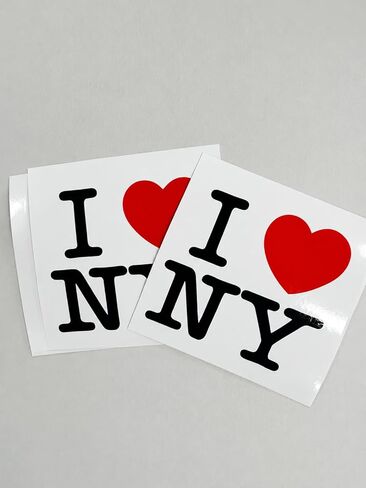 I Love NY 2 Pack Vinyl Decal Sticker Premium Glossy Waterproof Die-Cut Vinyl for Car, Laptop, Window, Helmet & Travel Accessories 3.8x3.8 Inch in Saudi Arabia