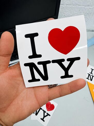 I Love NY 2 Pack Vinyl Decal Sticker Premium Glossy Waterproof Die-Cut Vinyl for Car, Laptop, Window, Helmet & Travel Accessories 3.8x3.8 Inch in Saudi Arabia
