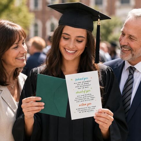 Graduation Congratulations Card with Envelope, Inspirational Greeting Card for High School College Graduate, Graduation Gift for Her Him in Saudi Arabia