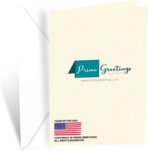 Prime Greetings First Father's Day Card, 1st Fathers Day Card, Made in America, Eco-Friendly, Thick Card Stock with Premium Envelope 5in x 7.75in, Packaged in Protective Mailer in Kuwait