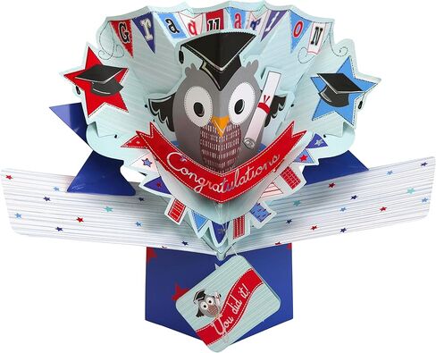 Iconikal Pop Up 3D Graduation Greeting Card With Envelope, Smart Puppy in Saudi Arabia