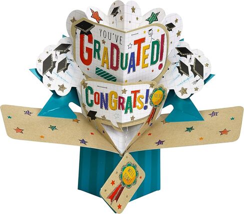Iconikal Pop Up 3D Graduation Greeting Card With Envelope, Smart Puppy in Saudi Arabia