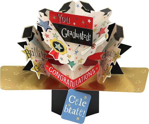 Iconikal Pop Up 3D Graduation Greeting Card With Envelope, Smart Puppy in Saudi Arabia