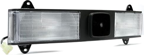 HECASA Front Bar Headlight and Hood Grille Compatible with John Deere 670 770 790 870 970 990 1070 Bar Light and Grille Replacement for LVA802641 and AM876800 2 Packages in Kuwait