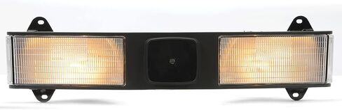HECASA Front Bar Headlight and Hood Grille Compatible with John Deere 670 770 790 870 970 990 1070 Bar Light and Grille Replacement for LVA802641 and AM876800 2 Packages in Kuwait