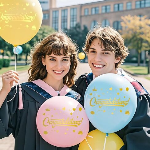 Congratulations Balloon Stickers Congratulations Bobo Balloon Decorations Gold Heart Star Letter Sticker Decals for Graduation Wedding Birthday Party Balloons DIY Supplies 6Pcs in Saudi Arabia