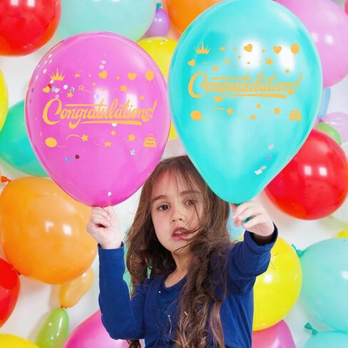 Congratulations Balloon Stickers Congratulations Bobo Balloon Decorations Gold Heart Star Letter Sticker Decals for Graduation Wedding Birthday Party Balloons DIY Supplies 6Pcs in Saudi Arabia