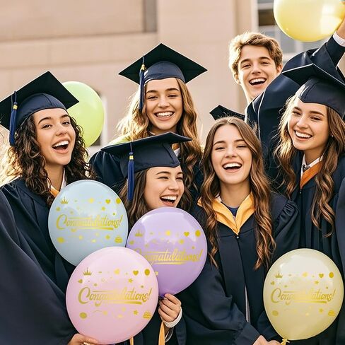 Congratulations Balloon Stickers Congratulations Bobo Balloon Decorations Gold Heart Star Letter Sticker Decals for Graduation Wedding Birthday Party Balloons DIY Supplies 6Pcs in Saudi Arabia