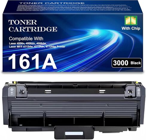161A Black Toner Cartridge with Chip Replacement for HP W1610A Toner Use for Laser 4006n 4006dn 4006dw Laser MFP 4112dw 4112fdn 4112fdw Printer,1 Pack in Kuwait
