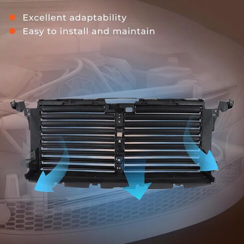labwork Radiator Upper Active Grill Shutter Assembly 601-514 Replacement for Expedition 2018-2024 Navigator 2021-2024 without Motor in Kuwait