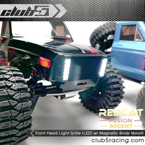 Club 5 Racing Front Head Light Grille (LED) w/Magnetic Body Mount for Redcat Ascent/Fusion in Kuwait