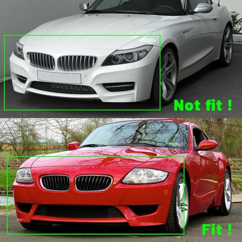 Gloss Black Front Kidney Grille Grill Compatible with 2003-2008 BMW Z4 E85 E86 Coupe Roadster Hood Racing Grilles in Saudi Arabia