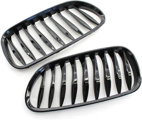 Gloss Black Front Kidney Grille Grill Compatible with 2003-2008 BMW Z4 E85 E86 Coupe Roadster Hood Racing Grilles in Saudi Arabia
