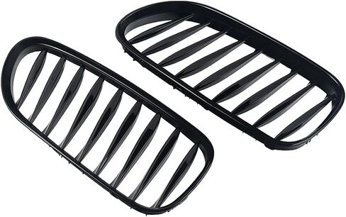 Gloss Black Front Kidney Grille Grill Compatible with 2003-2008 BMW Z4 E85 E86 Coupe Roadster Hood Racing Grilles in Saudi Arabia