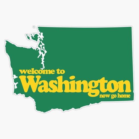 Welcome To Washington-State Sticker Vinyl Decal Wall Laptop Window Car Bumper Sticker 5" in Kuwait