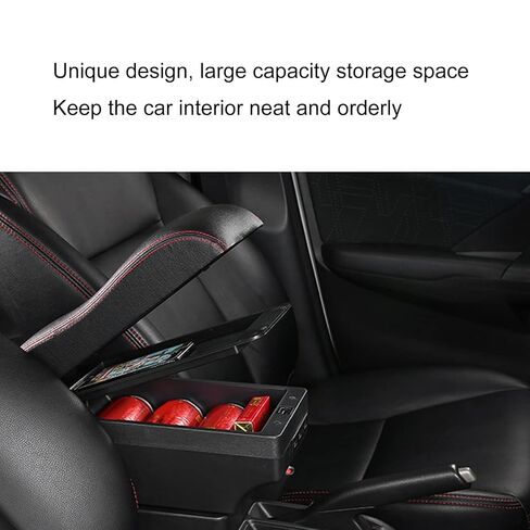 Car Armrest Storage Box,Smooth Neat Car Seat Gap Filler Organizer,Armrest Extender Console Storage Case for Swift 2005‑2021 in Kuwait