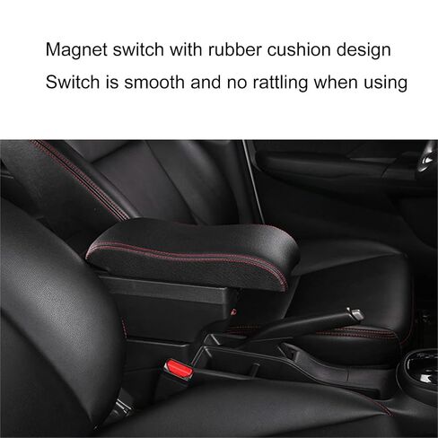 Car Armrest Storage Box,Smooth Neat Car Seat Gap Filler Organizer,Armrest Extender Console Storage Case for Swift 2005‑2021 in Kuwait