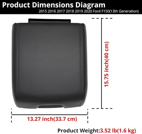 Center Console Armrest Lid Kit Fit for F150 2015-2020 (13th Generation) Front Console Armrest Replace Part # GL3Z-1506024-AB in Kuwait