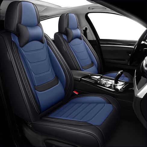 Car Seat Covers for Toyota Tacoma 2004-2025, Premium Nappa Leather Seat Cover Full Set,Waterproof & Anti-Slip Front Rear Seat Protectors(Luxury Front Row/Black Red) in Saudi Arabia