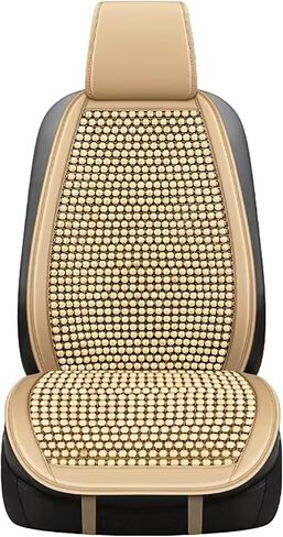 Car Seat Cover for Ford Maverick 2022-2025, Cool Breathable Wooden Beads Front Seat Cushion Comfortable Massage Support Cushion for SUV Auto Office Home Seat Chair, Gray- 2pcs in Saudi Arabia