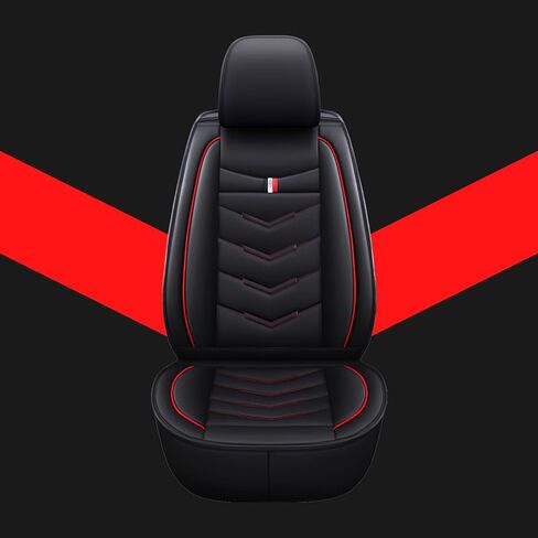 Car Seat Covers Fit for Honda Civic 2000-2026, Leather Seat Covers for Car, Waterproof Non-Slip Durable Car Seat Protector(5 Seats,Black Red) in Saudi Arabia