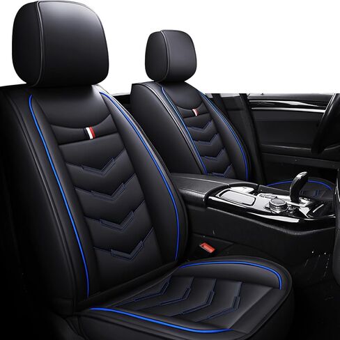 Car Seat Covers Fit for Honda Civic 2000-2026, Leather Seat Covers for Car, Waterproof Non-Slip Durable Car Seat Protector(5 Seats,Black Red) in Saudi Arabia