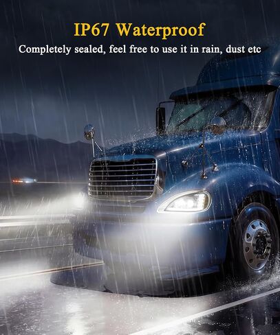مجموعة المصابيح الأمامية LED من Partsam متوافقة مع Freightliner Columbia 1996-2017، معتمدة من DOT مع Chrome DRL لبدء الرسوم المتحركة المتسلسلة لإشارة الانعطاف العالية/المنخفضة، مصابيح علامة الشعاع العالية/المنخفضة، 6500K IP67 in Kuwait